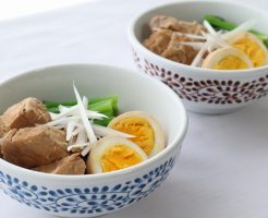 豚肉の角煮の完成品のアップ